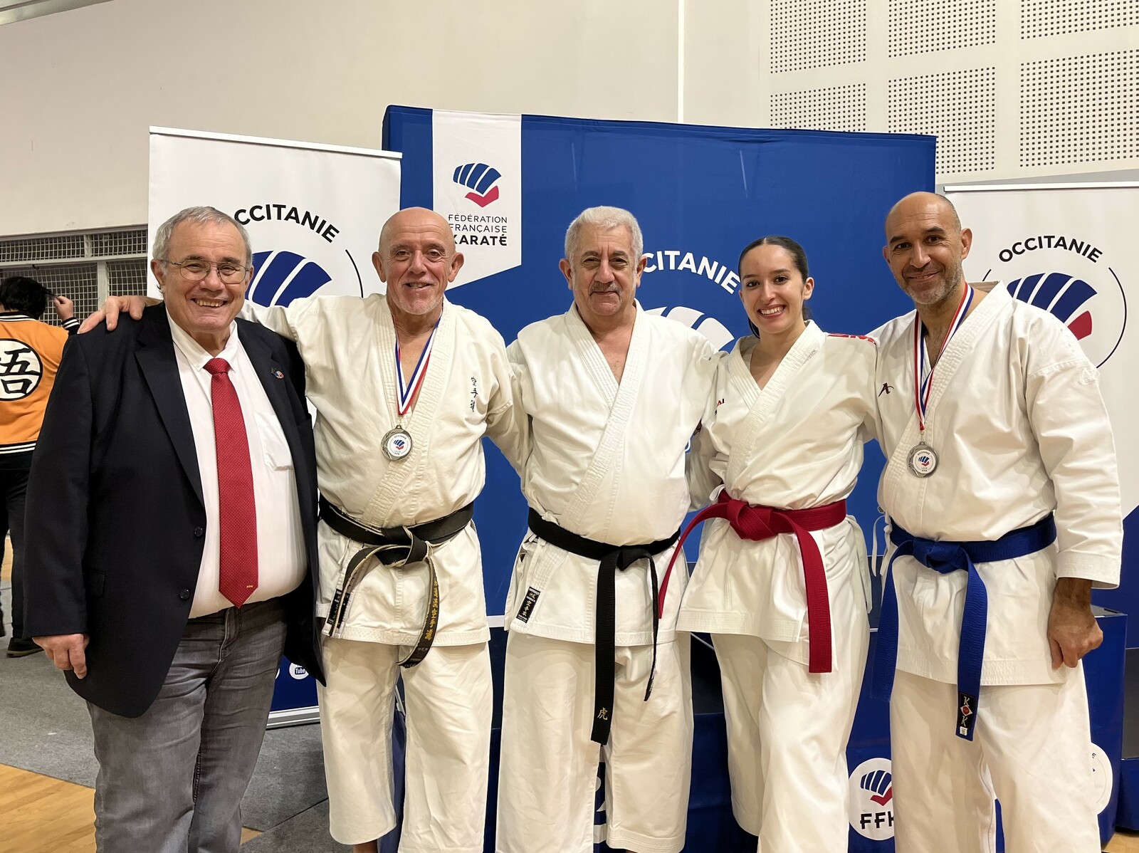 Podiums pour les karatékas du Fudokan KC Onet-le-Château aux championnats Régional Occitanie Katas à Montauuban le 15/02/2026