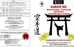 Fudokan Karaté Club Onet-le-Château - Renseignements