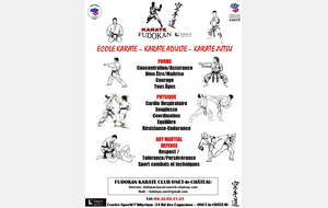 Affiche section Karaté Fudokan KC Onet-le-Château -  Ecole Shotokan