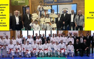 Championnats Aveyron Katas et Combats Poussins à Vétérans 2025/2026 -RODEZ le 07/12/2025