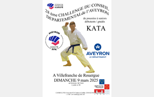 Challenge Conseil Départemental Aveyron Katas  Poussins à Seniors - Villefranche-de-Rouergue