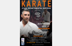 Stage Départemental Karaté dirigé par Lionel FROIDURE CN6  le 26/11/2025