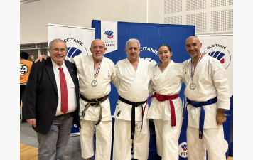 Podiums pour les karatékas du Fudokan KC Onet-le-Château aux championnats Régional Occitanie Katas à Montauuban le 15/02/2026