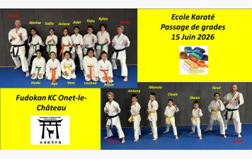 Passages de grades à l'Ecole de Karaté 15/06/26