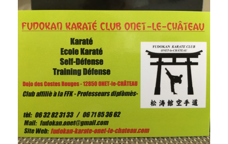 carte de visite Fudokan KC Onet-le-Château