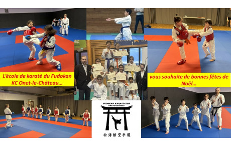 Bonnes Fêtes de Noël par l'école de karaté