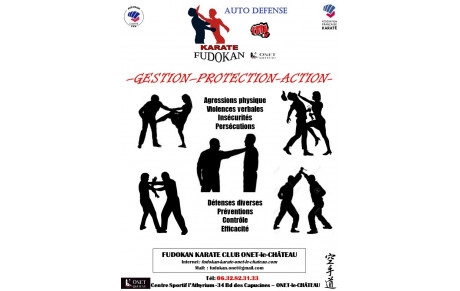 Affiche section Auto Défense Fudokan KC Onet-le-Château